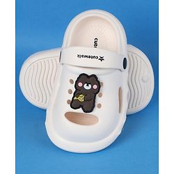 Cute Walk by Babyhug Clogs with Back Strap & Applique - White