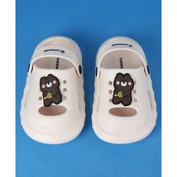 Cute Walk by Babyhug Clogs with Back Strap & Applique - White