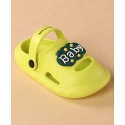 Cute Walk by Babyhug Clogs with Back Strap & Applique - Light Green