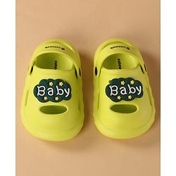 Cute Walk by Babyhug Clogs with Back Strap & Applique - Light Green