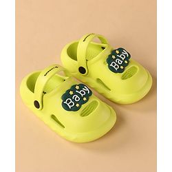 Cute Walk by Babyhug Clogs with Back Strap & Applique - Light Green