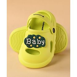 Cute Walk by Babyhug Clogs with Back Strap & Applique - Light Green