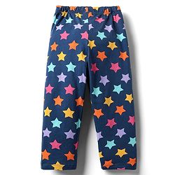 Babyhug Cotton Knit Full Sleeves Front Open Co-ords Night Suit With Star Print - Navy Blue