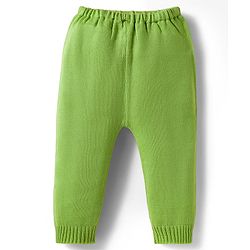 Babyhug Knit Full Sleeves Sweater Set With Colour Block Design - Green