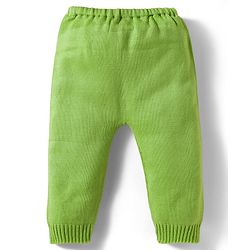 Babyhug Knit Full Sleeves Sweater Set With Colour Block Design - Green