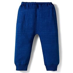 Babyhug Knitted Full Sleeves Sweater Set With Aztec Design - Navy Blue
