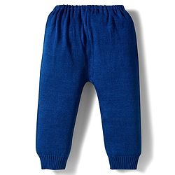 Babyhug Knitted Full Sleeves Sweater Set With Aztec Design - Navy Blue