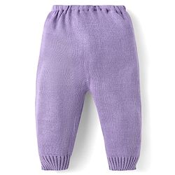 Babyhug Knit Full Sleeves Polka Dot Design Sweater & Pant Set - Violet