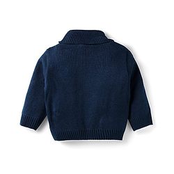 Babyhug Knit Full Sleeves Turtle Neck Pullover Sweater -Charcoal Grey