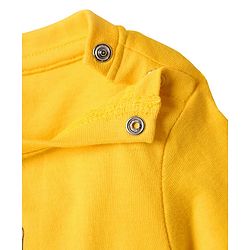 Babyhug Cotton Knit Half Sleeves Shorts Night Suit With Animal Print - Yellow & Blue