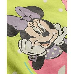 Babyhug Disney Single Jersey Knit Full Sleeve T-Shirt with Minnie Mouse Graphic Pack of 3 - Limegreen & White