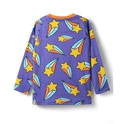 Babyhug Cotton Knit Full Sleeves Co-ords Night Suit With Star Print - Violet