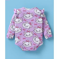 Babyhug Disney Interlock Knit Full Sleeves Onesies With Aristocats Marie Graphics Pack Of 3 - Pink White & Purple