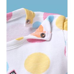 Babyhug Disney Interlock Knit Full Sleeves Onesies With Aristocats Marie Graphics Pack Of 3 - Pink White & Purple
