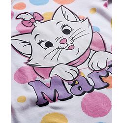Babyhug Disney Interlock Knit Full Sleeves Footed Sleepsuits with Aristocats Marie Graphics Pack of 2 - Lilac & White
