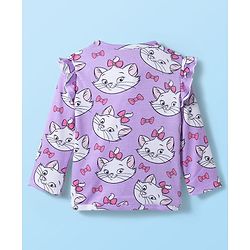 Babyhug Disney Interlock Knit Full Sleeves Jhablas With Aristocats Marie Print Pack Of 3 - Pink Purple & White