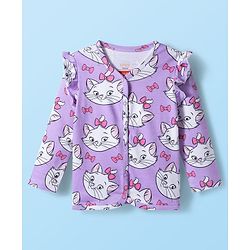 Babyhug Disney Interlock Knit Full Sleeves Jhablas With Aristocats Marie Print Pack Of 3 - Pink Purple & White
