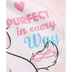Babyhug Disney Interlock Knit Full Sleeves Romper With Aristocats Marie Graphic - Pink