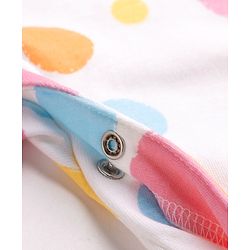 Babyhug Disney Interlock Knit Full Sleeves Printed Rompers With Marie Graphic - White