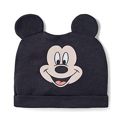 Babyhug Disney Interlock Knit Full Sleeves Mickey Mouse & Family Printed Onesies With Cap & Booties Set  - Red & White