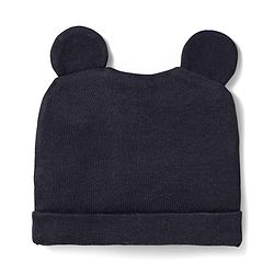 Babyhug Disney Interlock Knit Full Sleeves Mickey Mouse & Family Printed Onesies With Cap & Booties Set  - Red & White