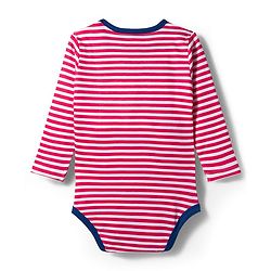 Babyhug Disney Interlock Knit Full Sleeves Striped Onesie with Mickey Mouse Graphic - Multicolor