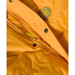 Babyhug Woven Full Sleeves Solid Color Hooded Padded Jacket - Yellow