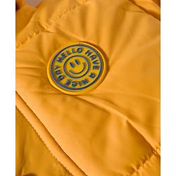 Babyhug Woven Full Sleeves Solid Color Hooded Padded Jacket - Yellow