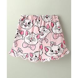 Babyhug Disney 100% Cotton Knee Length Shorts With Aristocats Marie Graphics Pack Of 2 - Light Blue & Pink