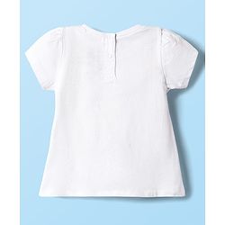 Babyhug Disney Single Jersey Knit Half Sleeves Shorts Night Suit with Aristocats Marie Graphics - Pink & White