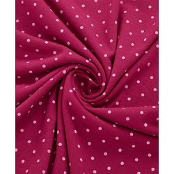 Babyhug Terry Knit Hooded Towel With Animal & Polka Dot Print L 76.2 x B 76.2 cm - Red