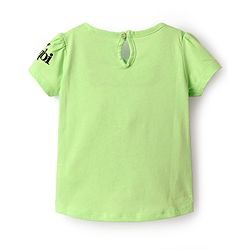 Babyhug Disney Single Jersey Knit  Half Sleeves T-Shirts With Aristocat Marie Graphics Pack Of 3 - Light Green & Pink