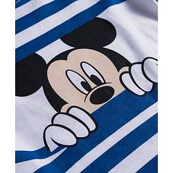 Babyhug Disney Single Jersey Knit Full Sleeves Night Suit With Mickey Mouse Graphics - Navy Blue