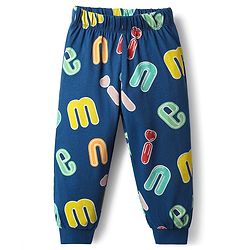 Babyhug Disney Single Jersey Knit Full Sleeves Night Suit with Minnie Mouse Graphics - Navy Blue