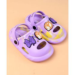 Cute Walk by Babyhug Clogs With Butterfly Applique - Purple