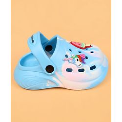 Cute Walk by Babyhug Clogs with Back Strap & Applique - Light Blue