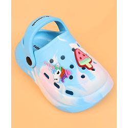 Cute Walk by Babyhug Clogs with Back Strap & Applique - Light Blue