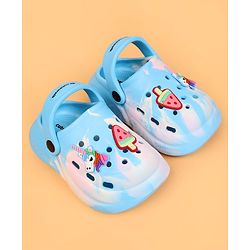 Cute Walk by Babyhug Clogs with Back Strap & Applique - Light Blue