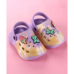 Cute Walk by Babyhug Clogs with Bow Applique & Back Strap - Purple