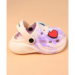Cute Walk by Babyhug Clogs With Heart Applique - Purple