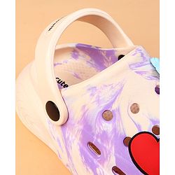 Cute Walk by Babyhug Clogs With Heart Applique - Purple