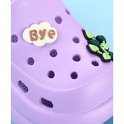 Cute Walk by Babyhug Clogs with Dino Applique & Back Strap - Purple