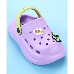 Cute Walk by Babyhug Clogs with Dino Applique & Back Strap - Purple