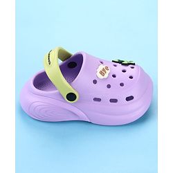 Cute Walk by Babyhug Clogs with Dino Applique & Back Strap - Purple