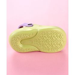 Cute Walk by Babyhug Clogs with Butterfly Applique & Back Strap - Lime Green