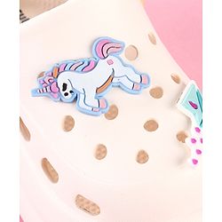 Cute Walk by Babyhug Clogs with Unicorn Applique & Back Strap - White