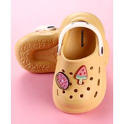 Cute Walk by Babyhug Clogs with Popsicle Applique & Back Strap - Mustard