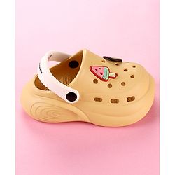 Cute Walk by Babyhug Clogs with Popsicle Applique & Back Strap - Mustard
