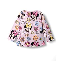 Babyhug Disney Single Jersey Knit Full Sleeves Co-ords Night Suit with Minnie Mouse Graphics - Pink