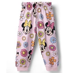 Babyhug Disney Single Jersey Knit Full Sleeves Co-ords Night Suit with Minnie Mouse Graphics - Pink